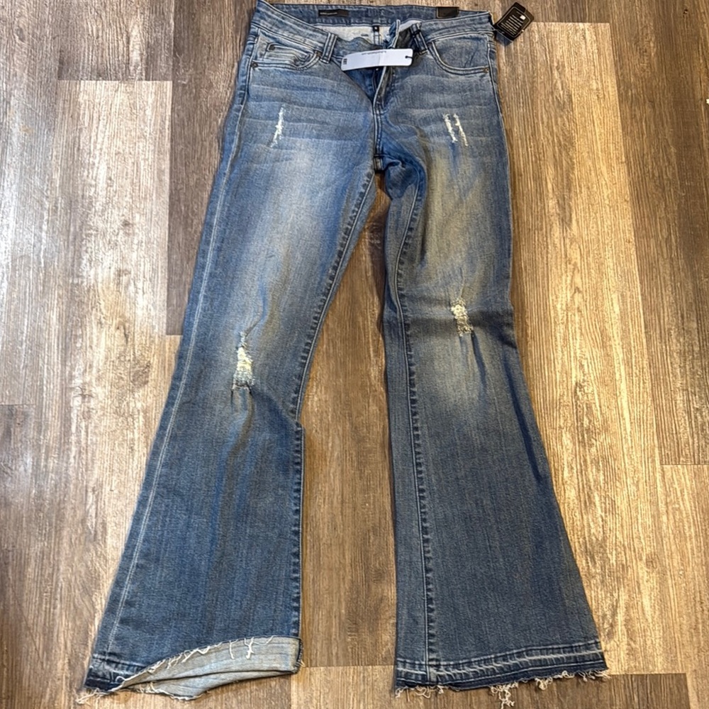 Women's Flared Blue Jeans